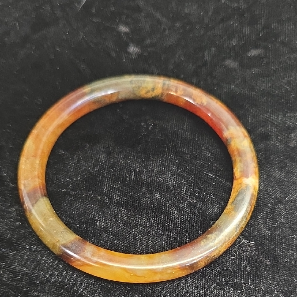 Brown Jade Bangle Bracelet